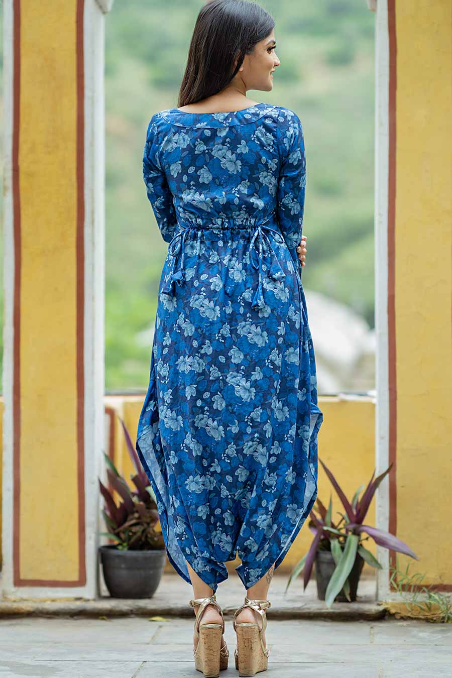 Midnight Blue Dhoti Jumpsuit