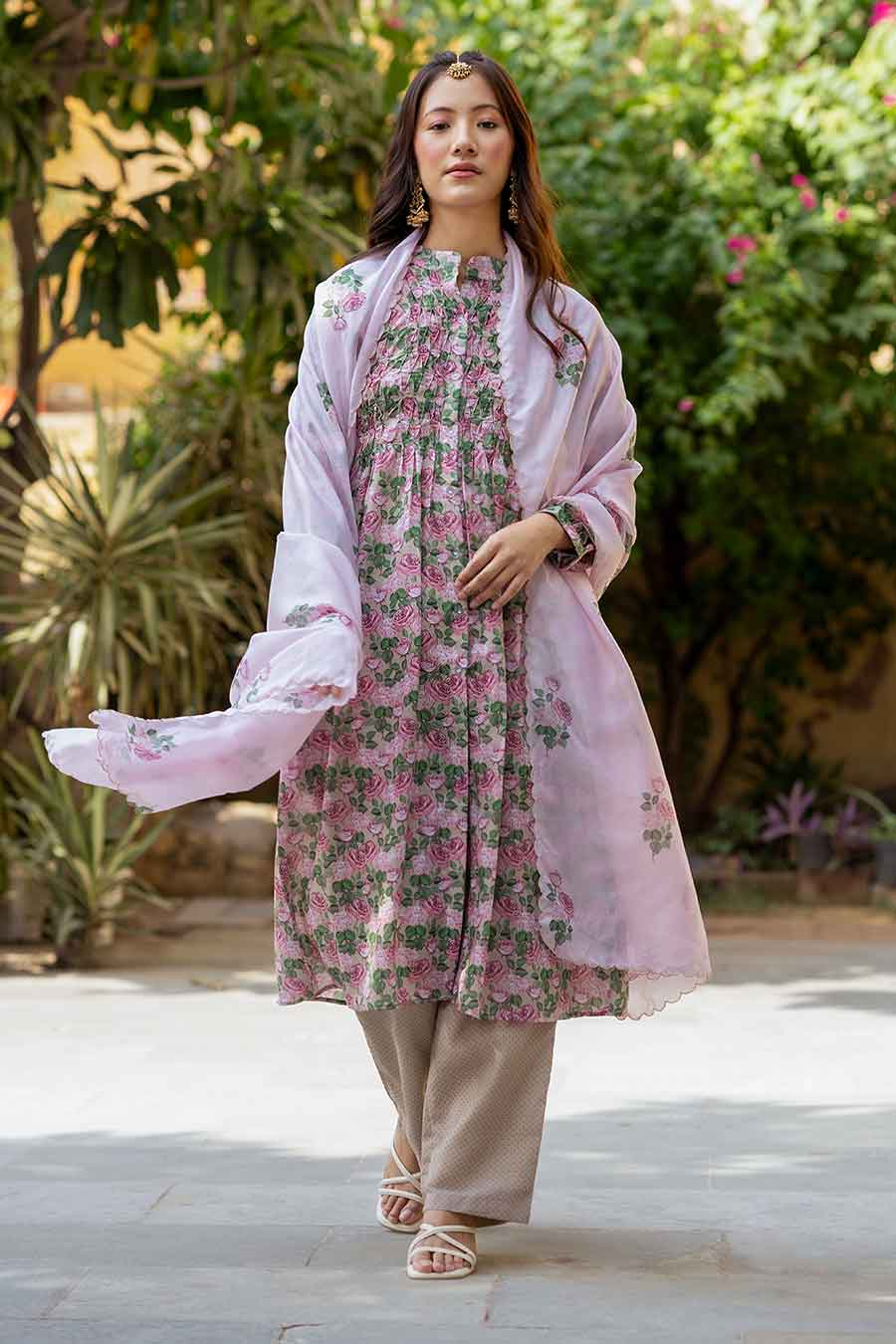 Pink Printed Samaa Salwar Suit