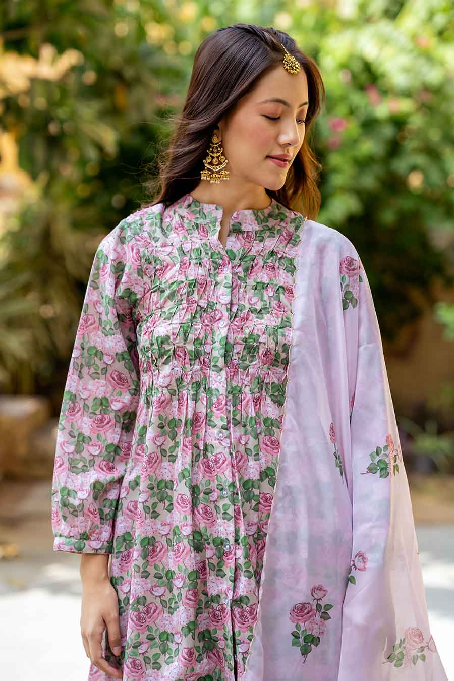 Pink Printed Samaa Salwar Suit