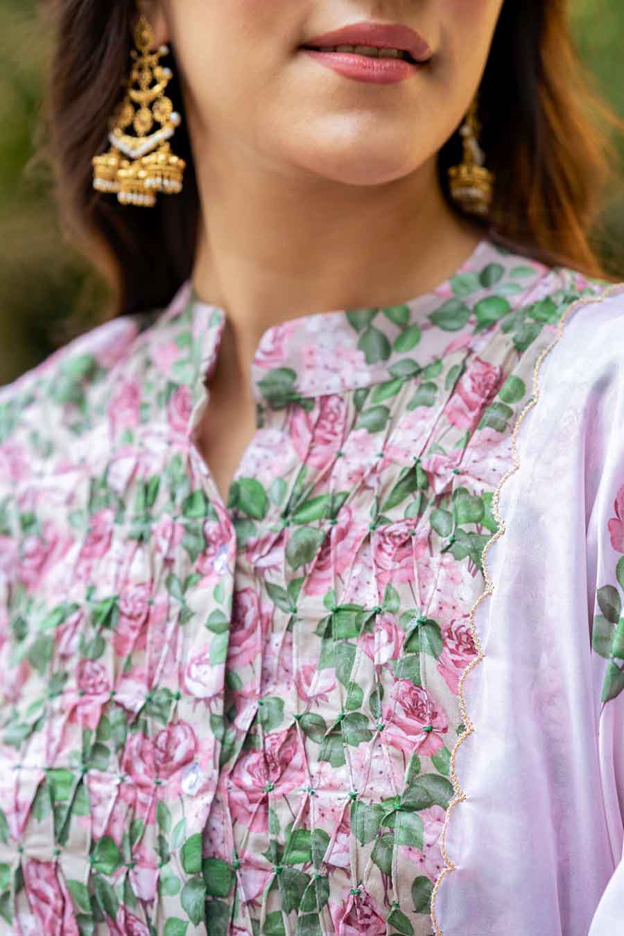 Pink Printed Samaa Salwar Suit