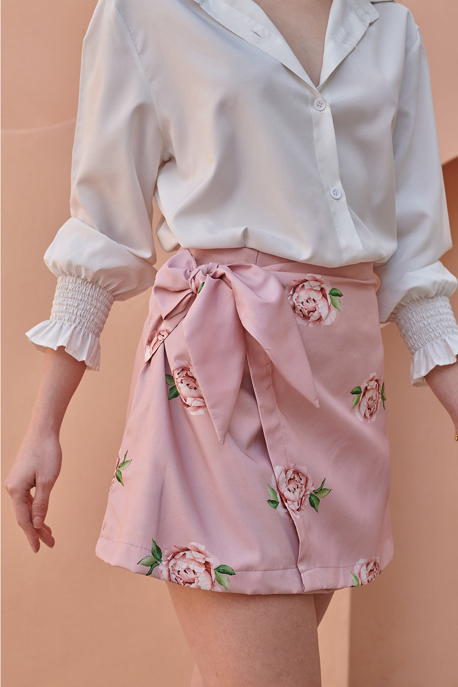 Pink Sand Mini Knotted Skirt