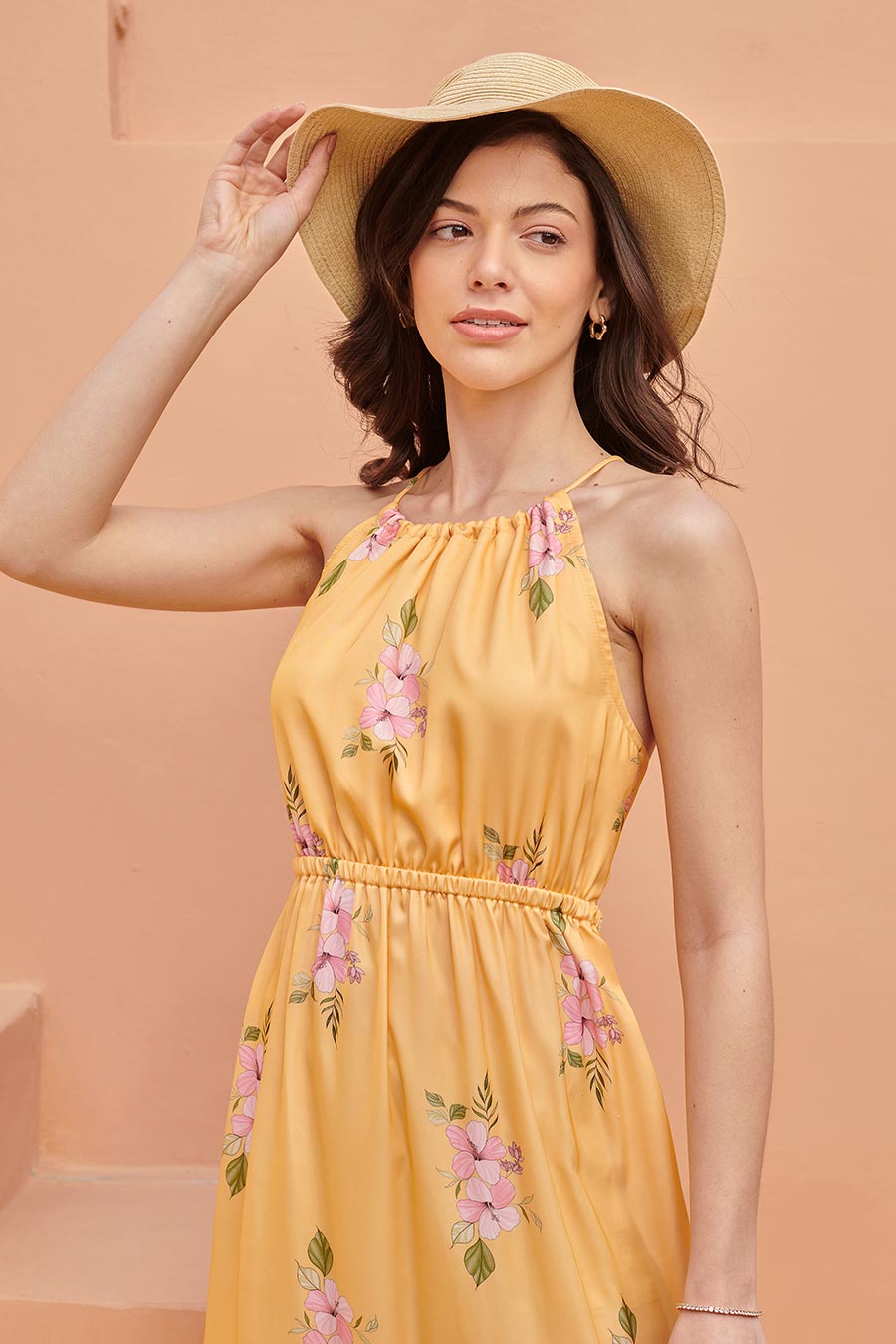 Jasmine Yellow Printed Tiered Maxi Dress