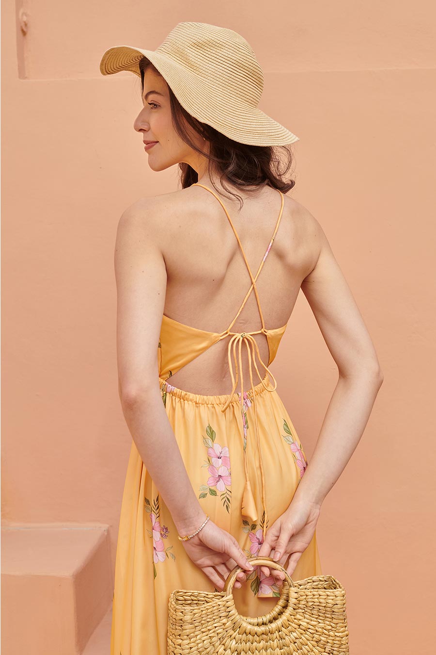 Jasmine Yellow Printed Tiered Maxi Dress