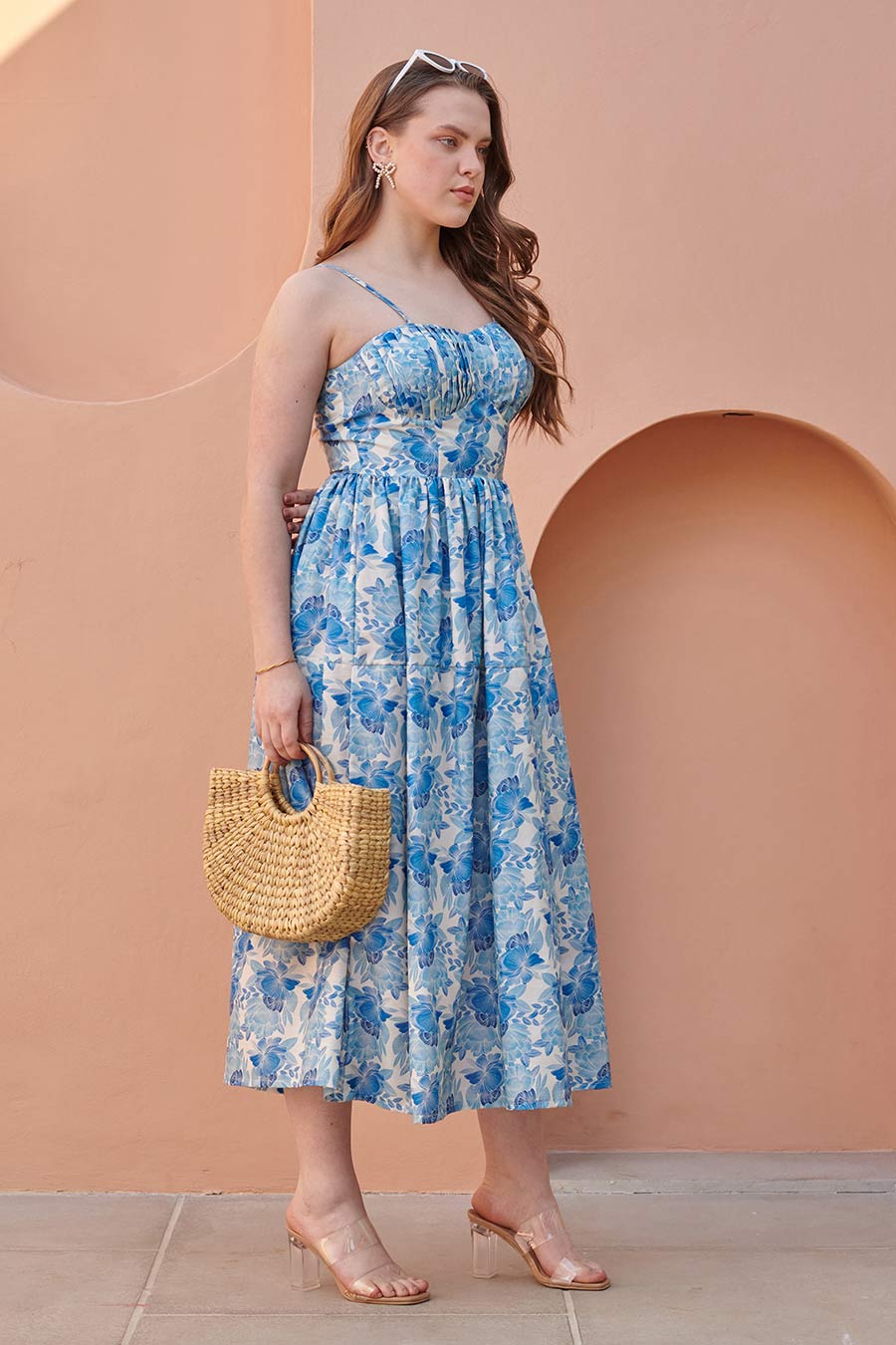 Seashell Cream Corset Midi Dress
