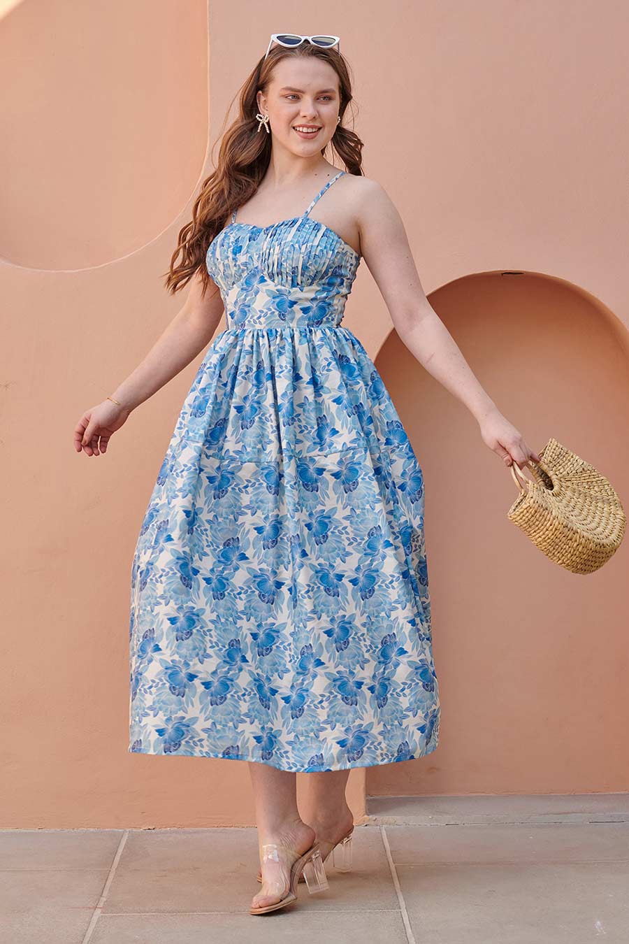 Seashell Cream Corset Midi Dress