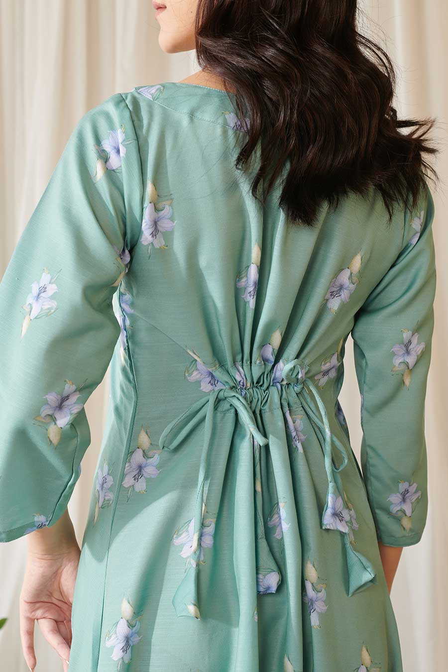 Seagreen Floral Print Dhoti Jumpsuit