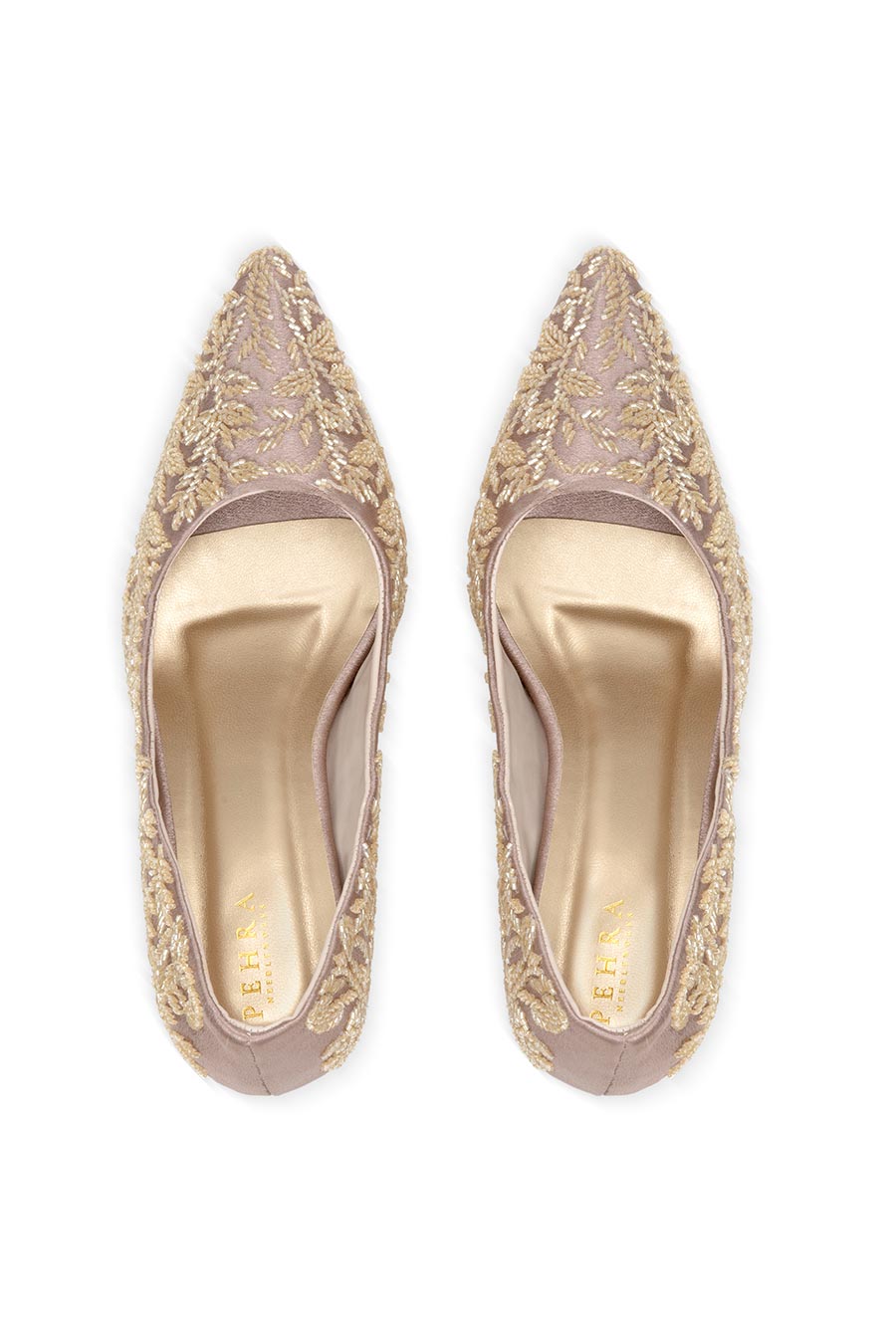Light Purple Embroidered Heel Stilettos