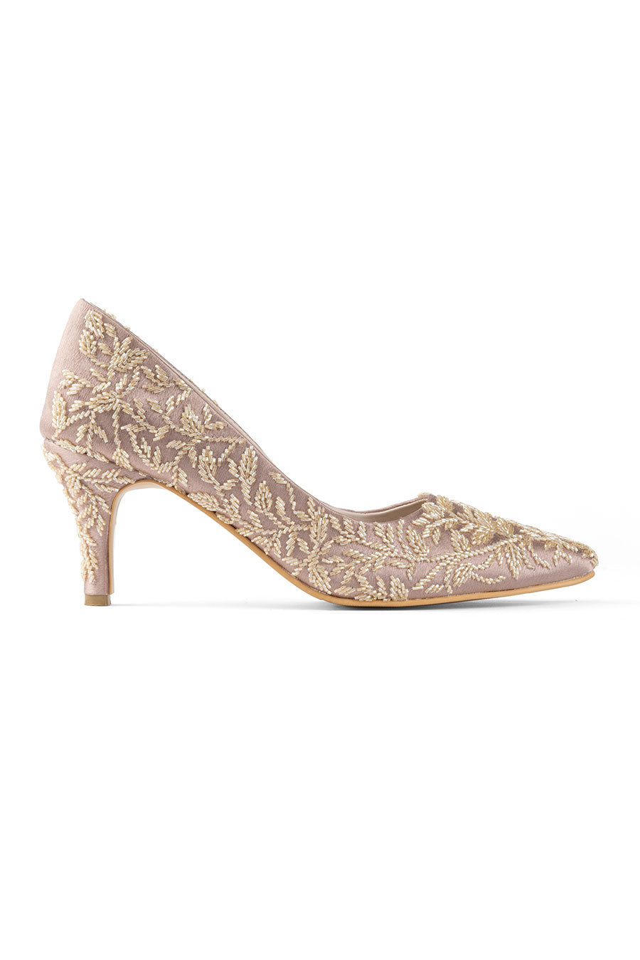 Light Purple Embroidered Heel Stilettos
