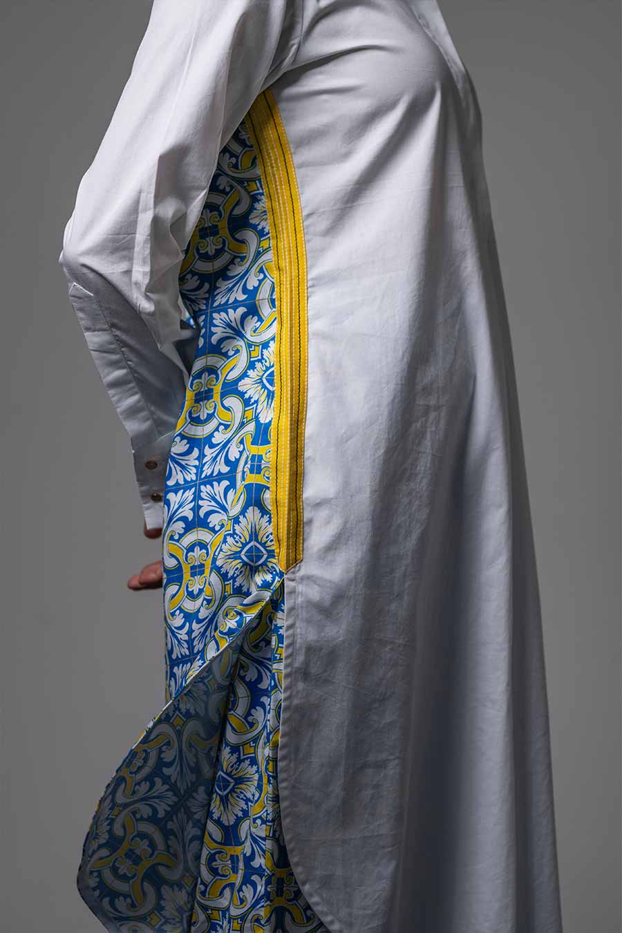 White Printed Mix-N-Match Azulejos Kurta Set