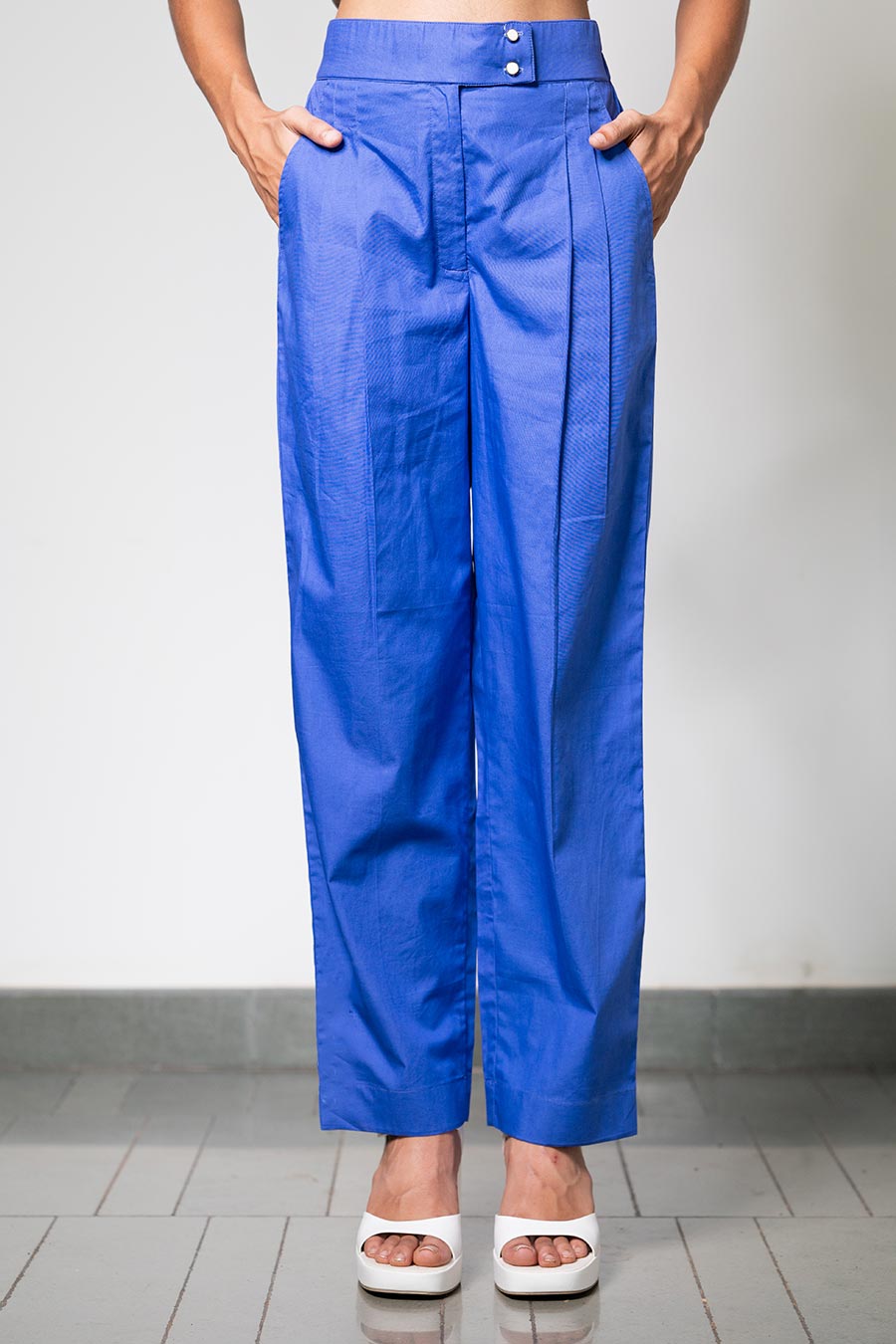 Blue Refined Pants