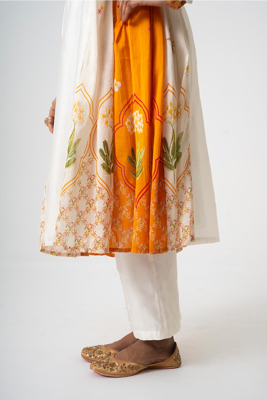 Ivory Chafa Sol Anarkali & Pant Set