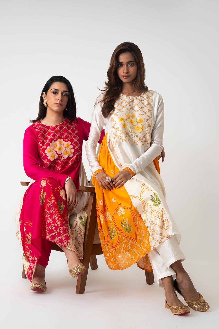 Ivory Chafa Sol Anarkali & Pant Set
