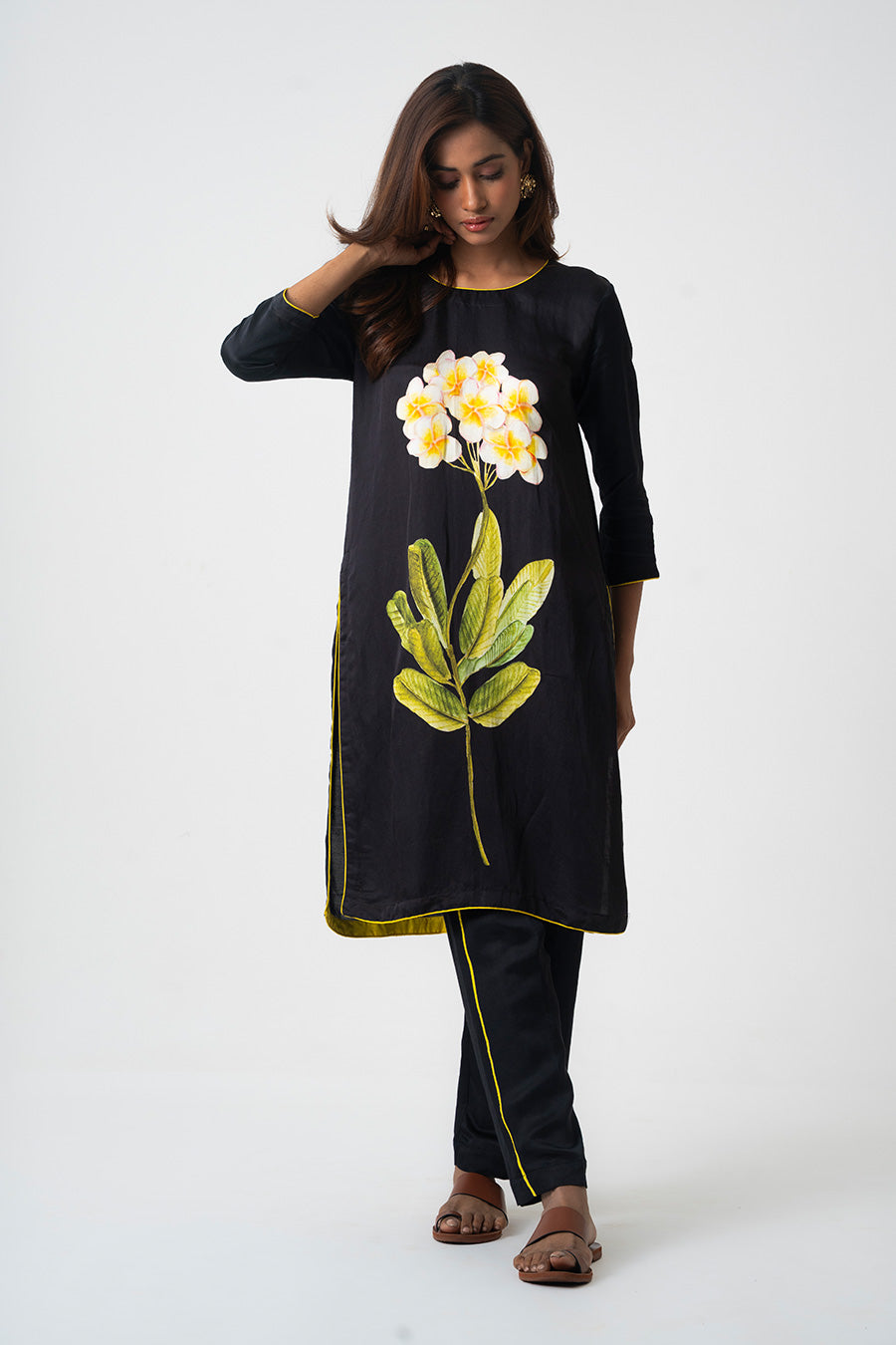 Black Chafa Bloom Printed Co-Ord Set