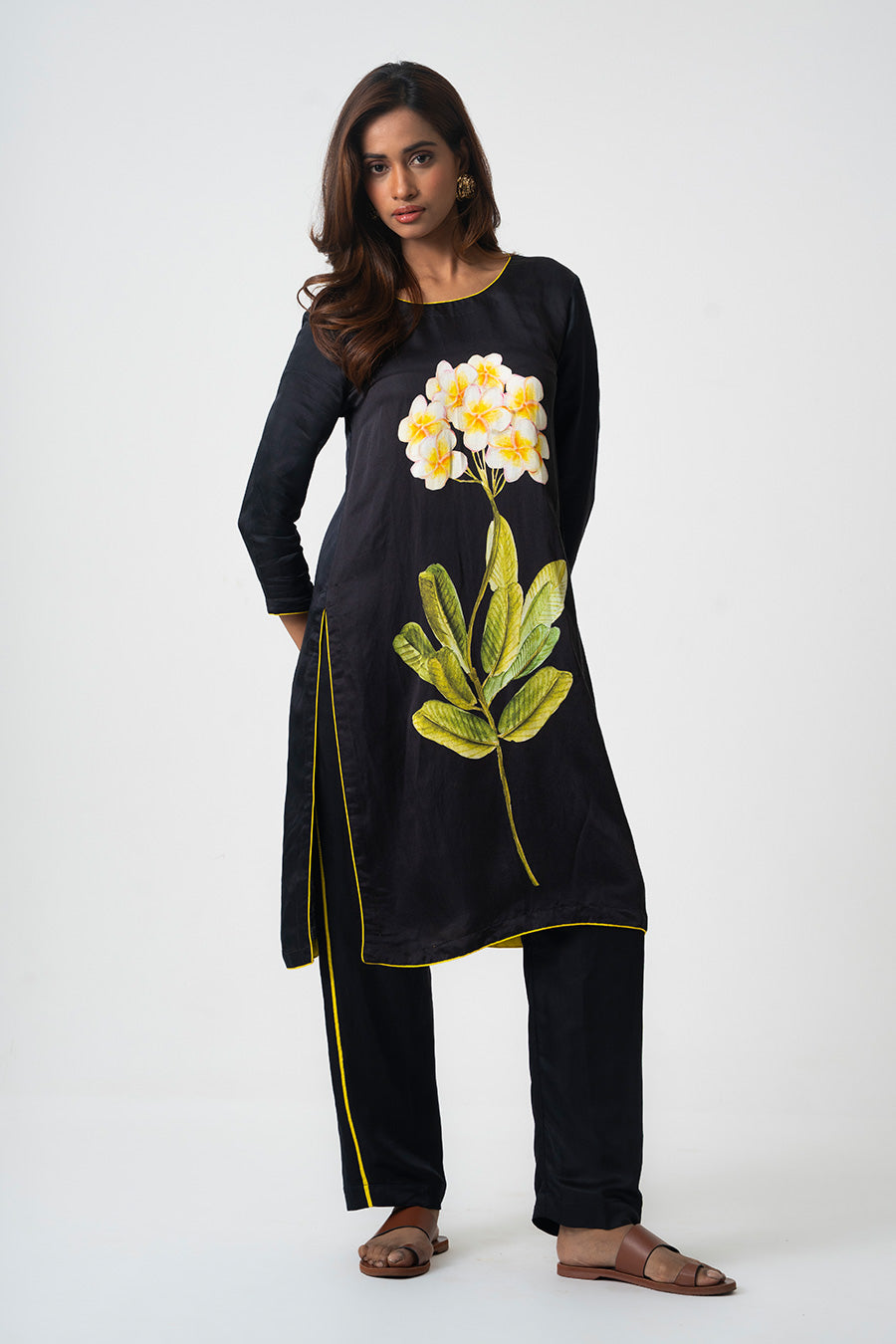 Black Chafa Bloom Printed Co-Ord Set