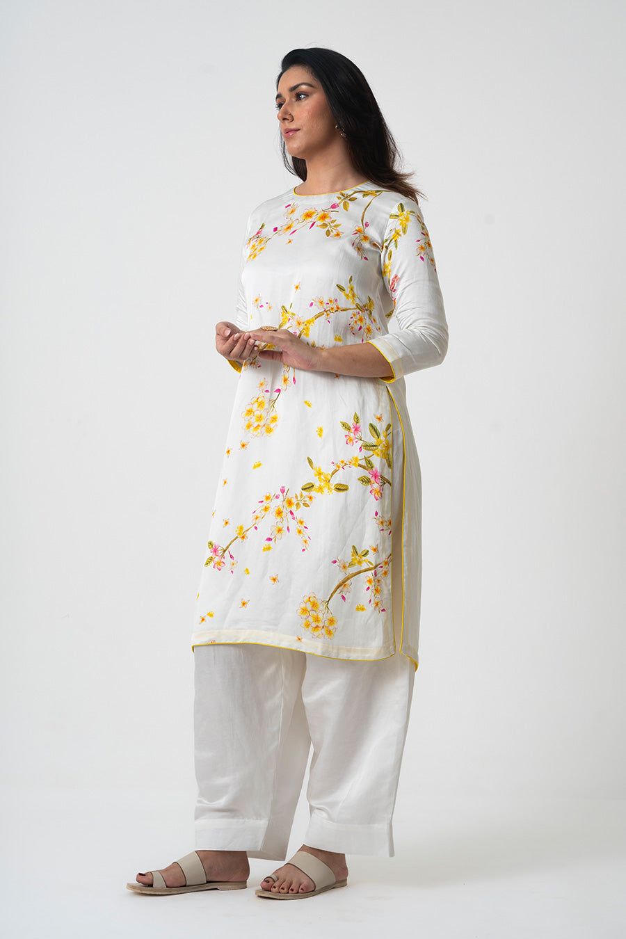 Ivory Chafa Grace Printed Kurta & Salwar Set