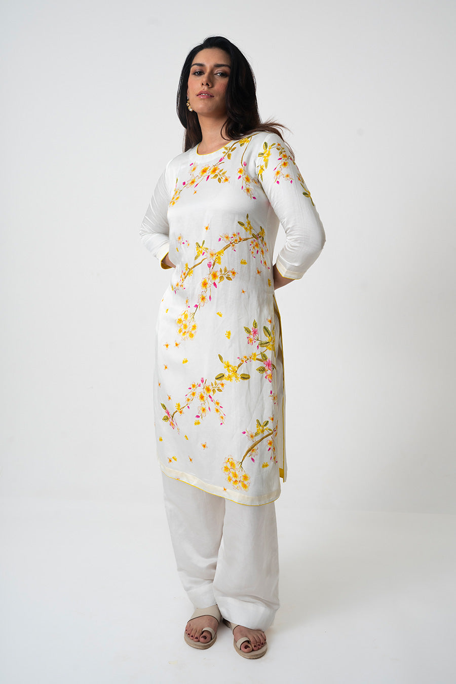 Ivory Chafa Grace Printed Kurta & Salwar Set