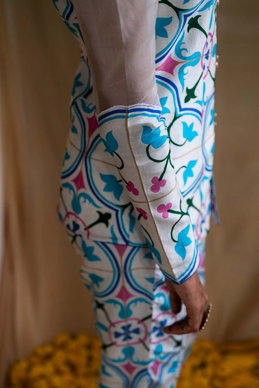 Multicolour Printed Retro Revival Co-ord Set