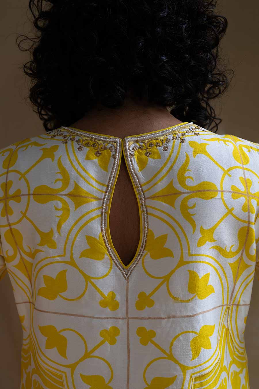 Yellow Printed Citrine Kurta Set