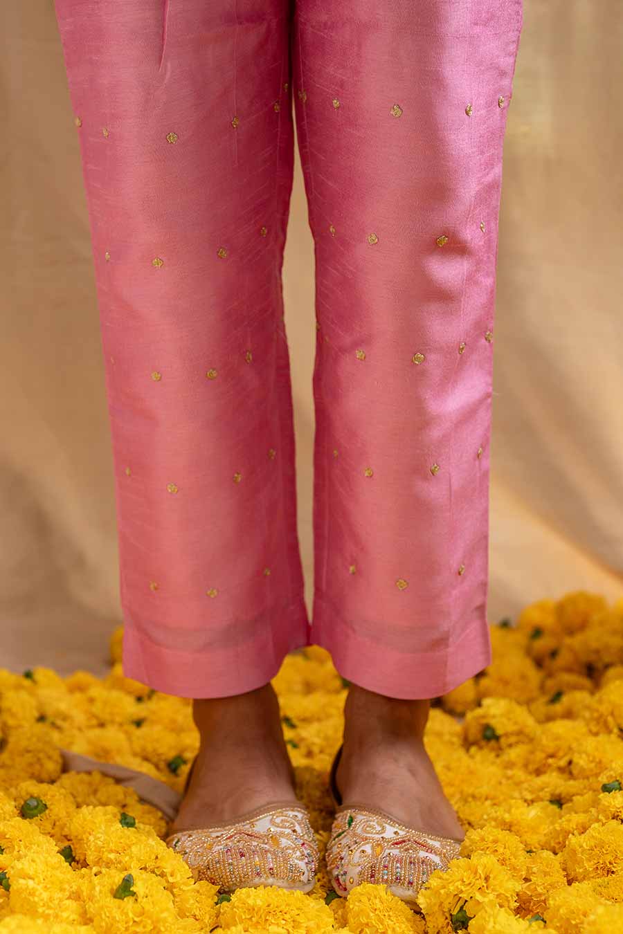 Pink Printed Blossom & Blush Kurta Set