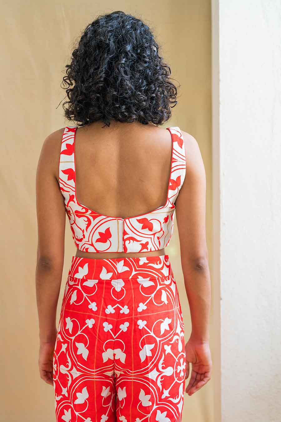 Red Printed Rhapsody Tiles Co-ord Set