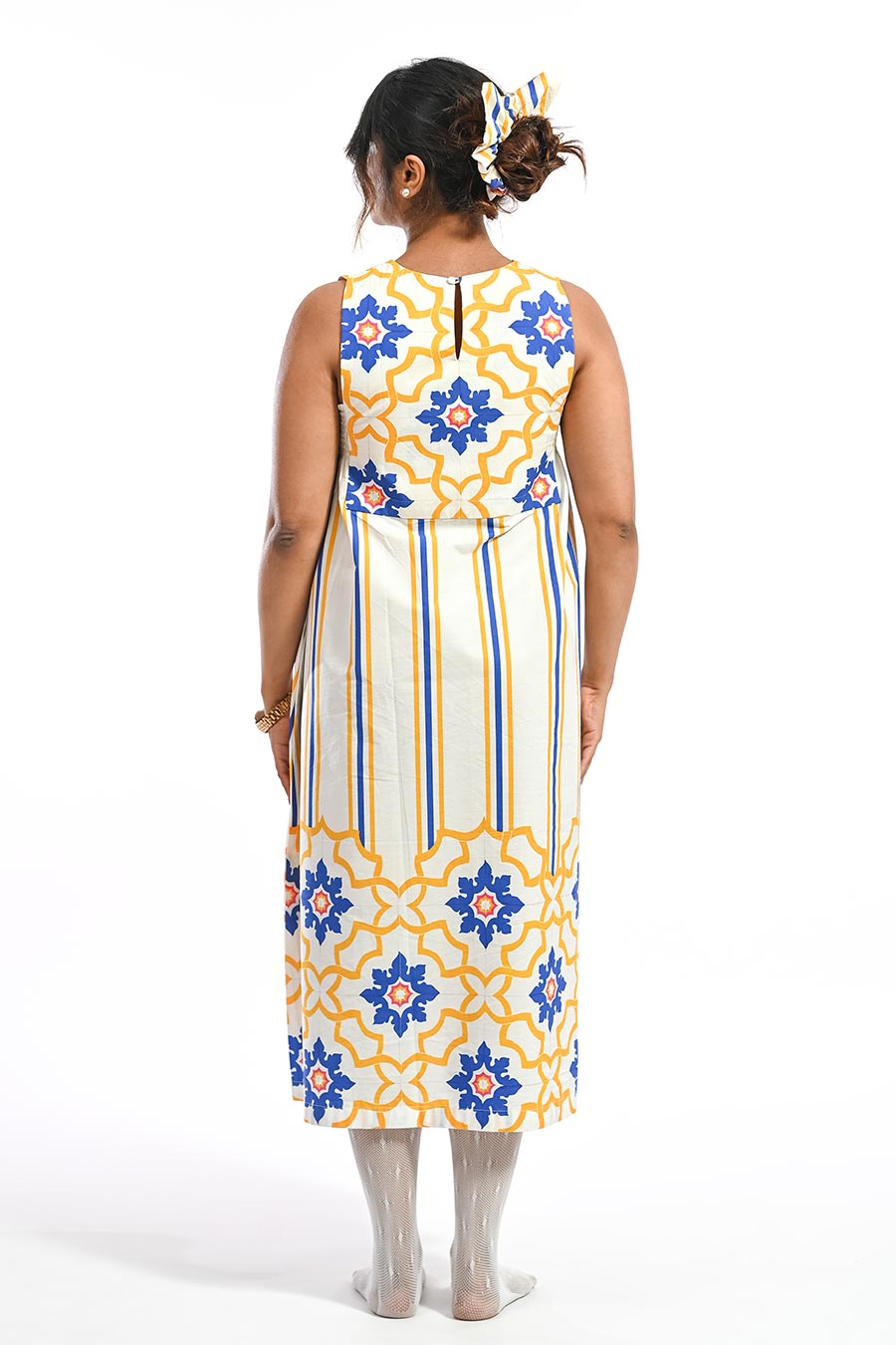 Amarelo Miramar Mosaic Printed Dress