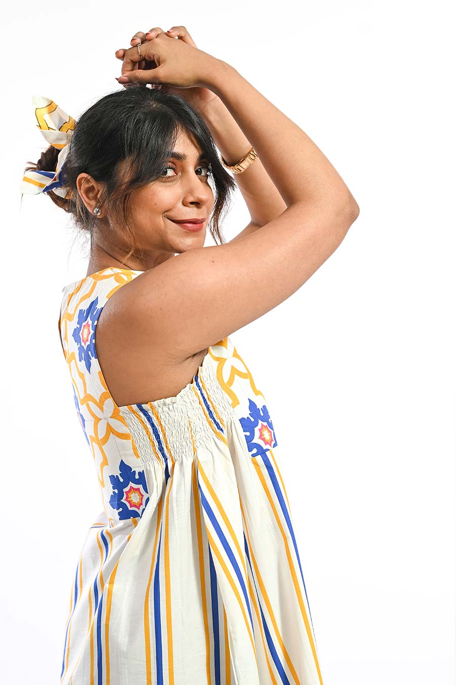 Amarelo Miramar Mosaic Printed Dress