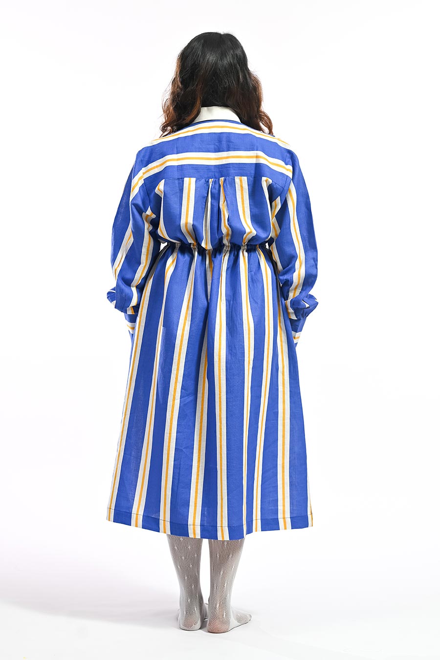 Azul Patto Blue Mosaic Printed Shirt Dress