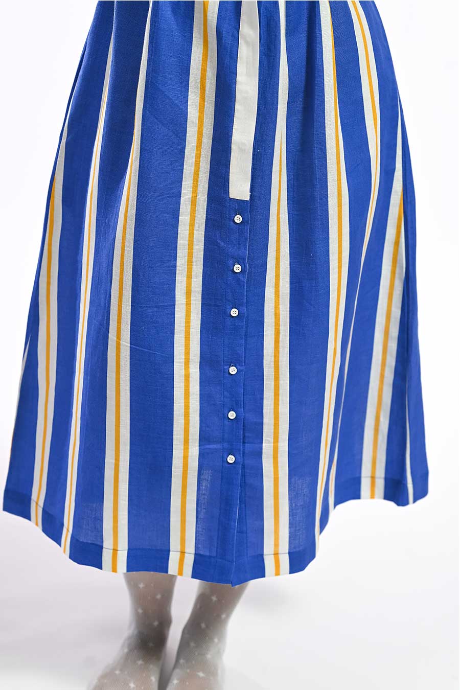 Azul Patto Blue Mosaic Printed Shirt Dress