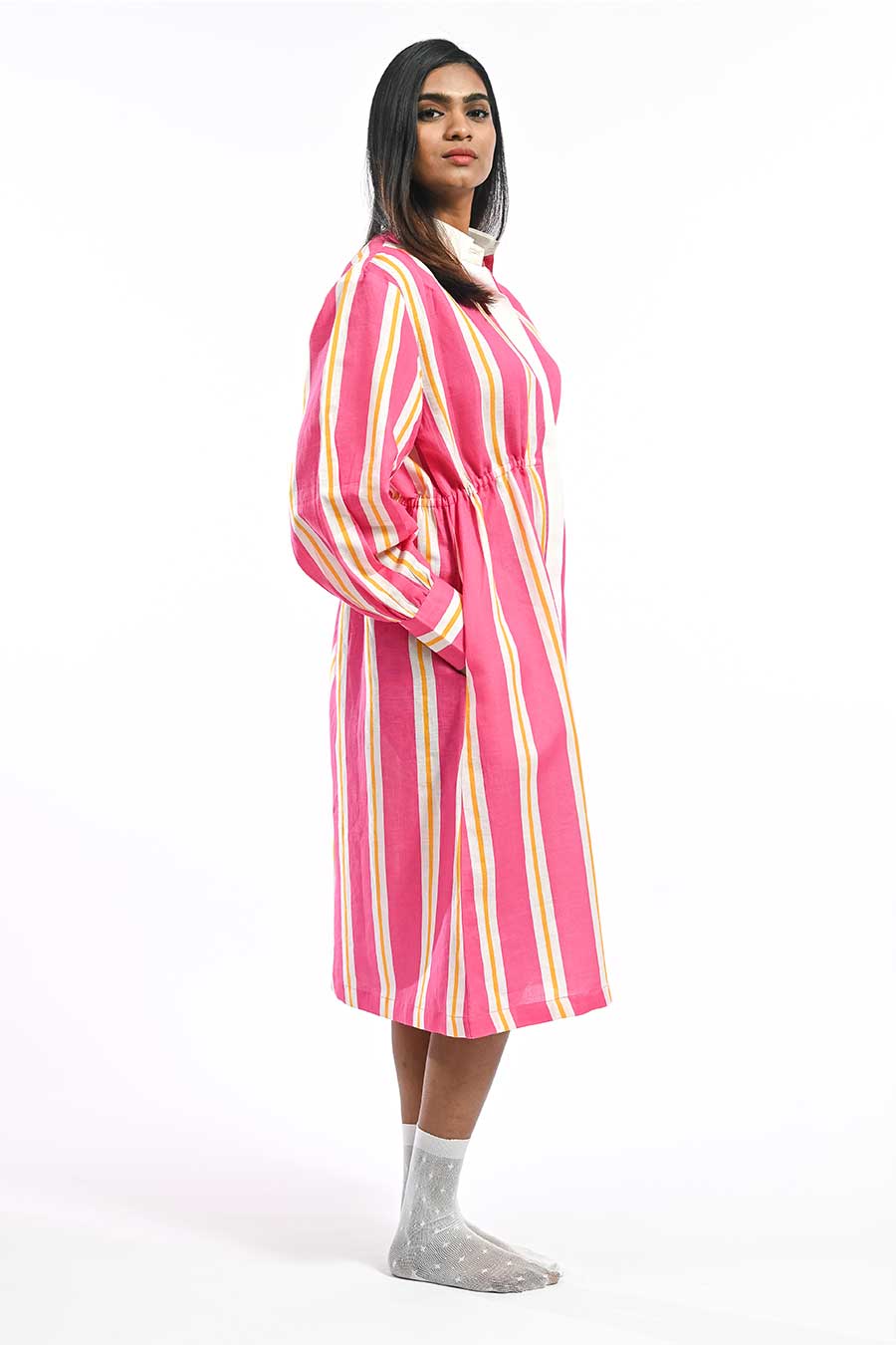 Rosa Patto Pink Printed Shirt Dress