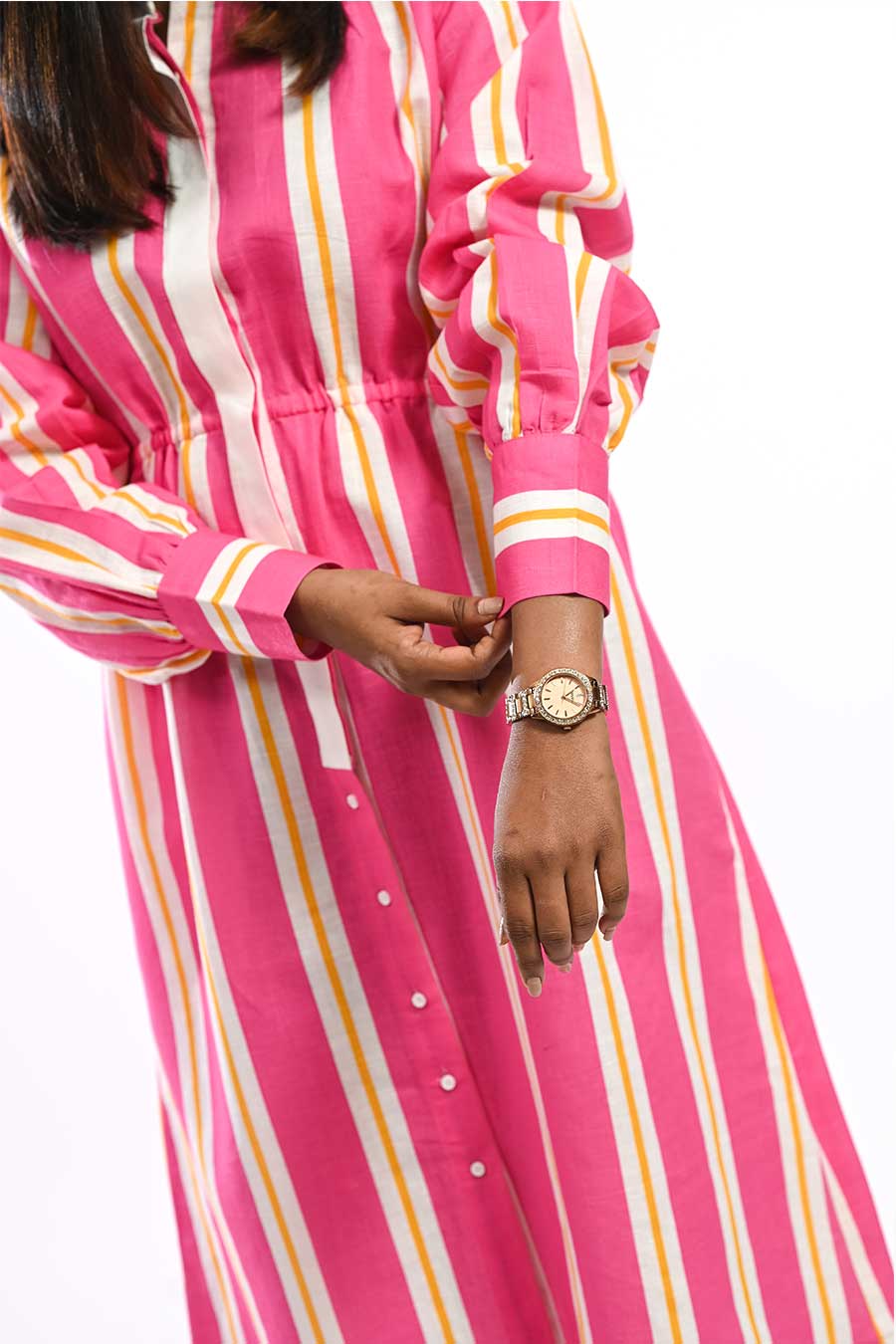 Rosa Patto Pink Printed Shirt Dress