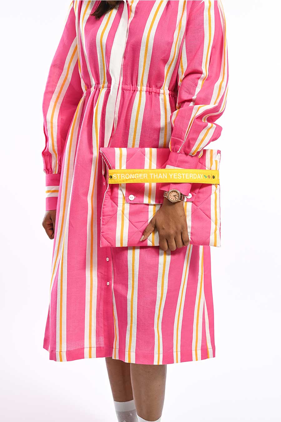 Rosa Patto Pink Printed Shirt Dress