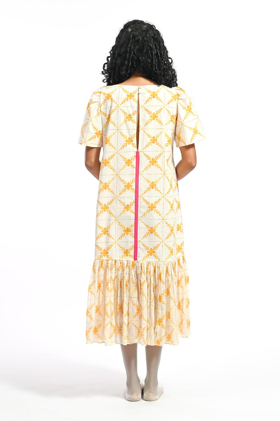 Amarelo Morjim Mosaic Printed Dress