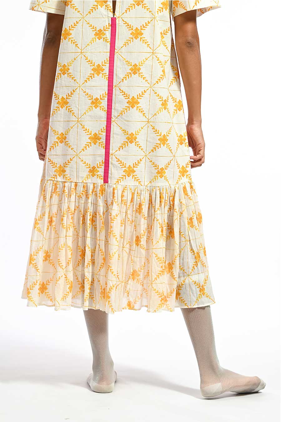 Amarelo Morjim Mosaic Printed Dress