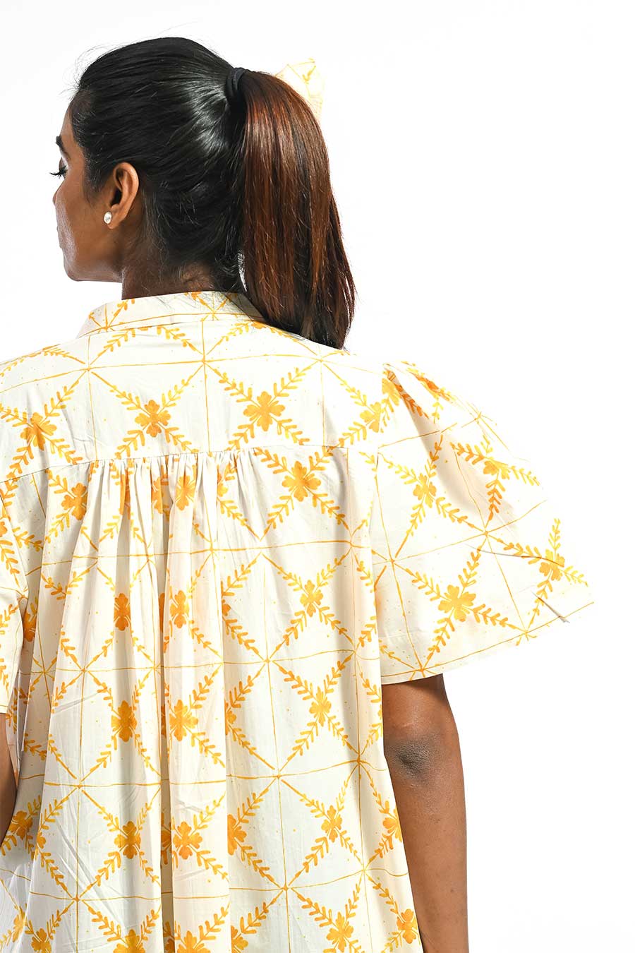 Amarelo Basilica Mosaic Printed Short Dress