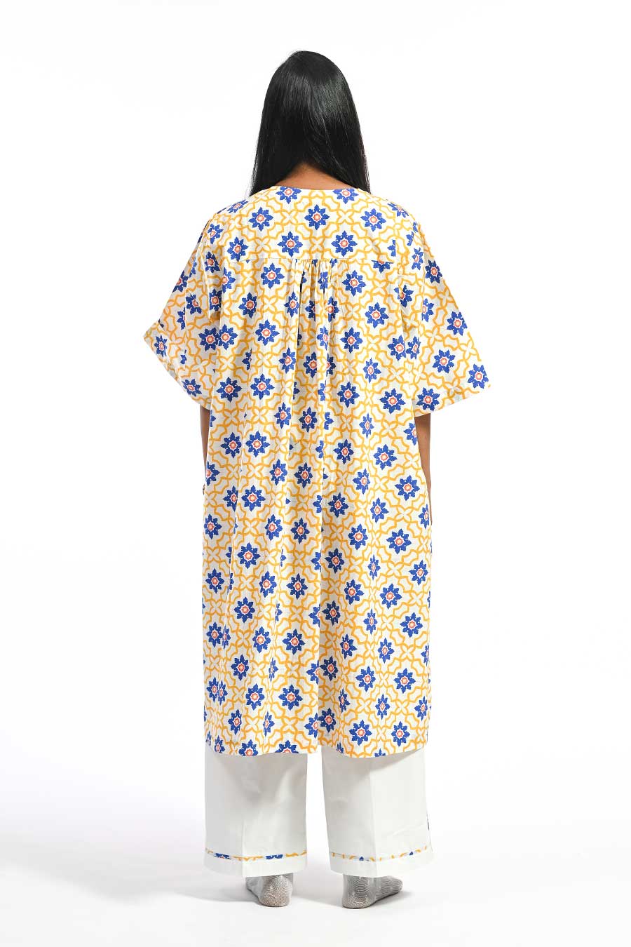Amarelo Yellow Mosaic Printed Kurta & Pant Set