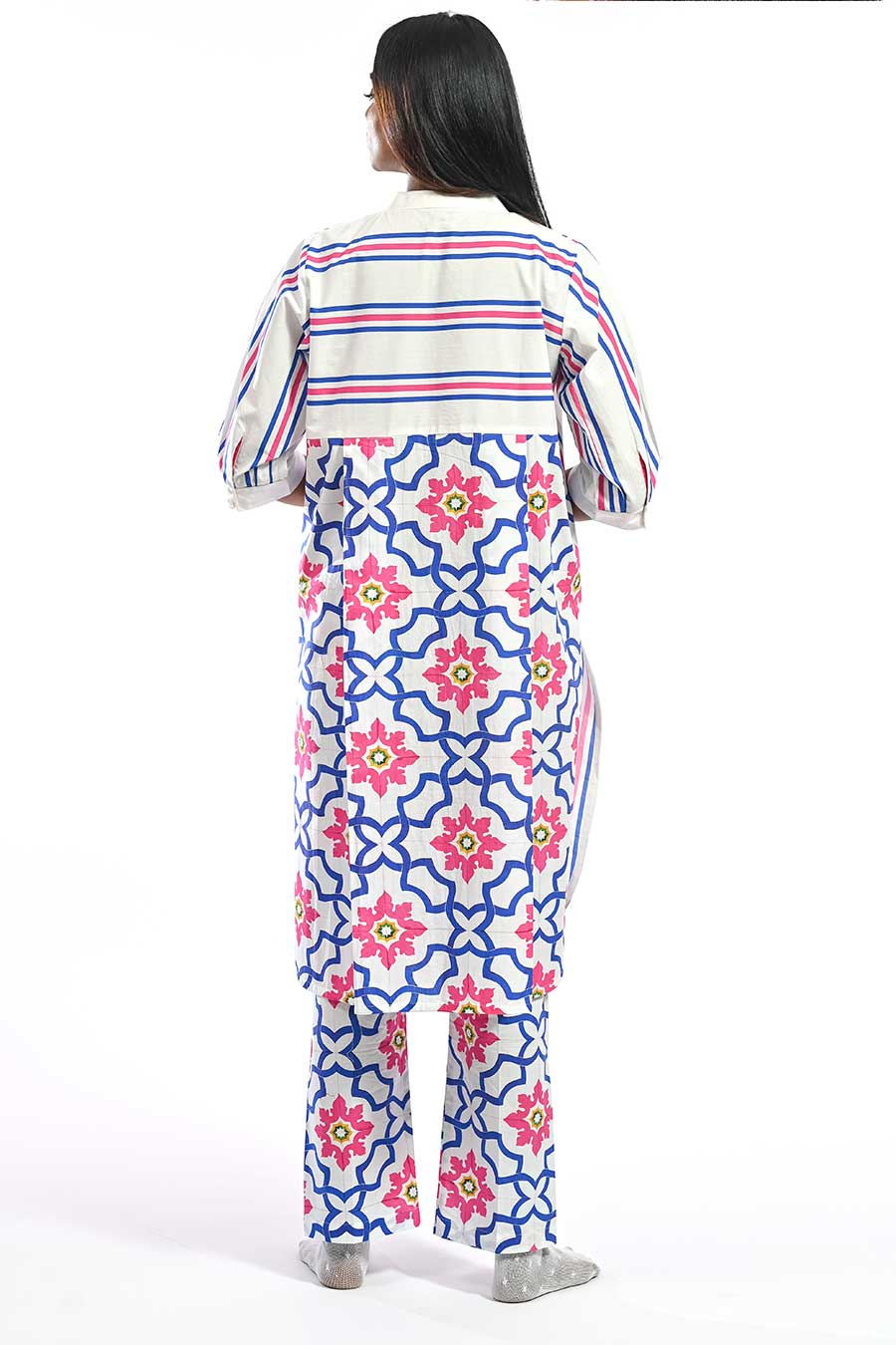 Azul Porvorim Blue Mosaic Kurta & Pant Set