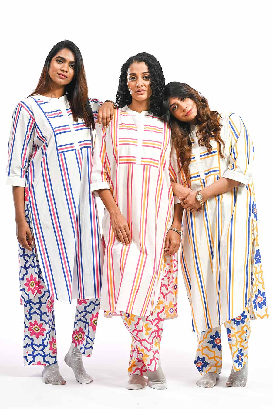 Amarelo Porvorim Yellow Mosaic Kurta & Pant Set