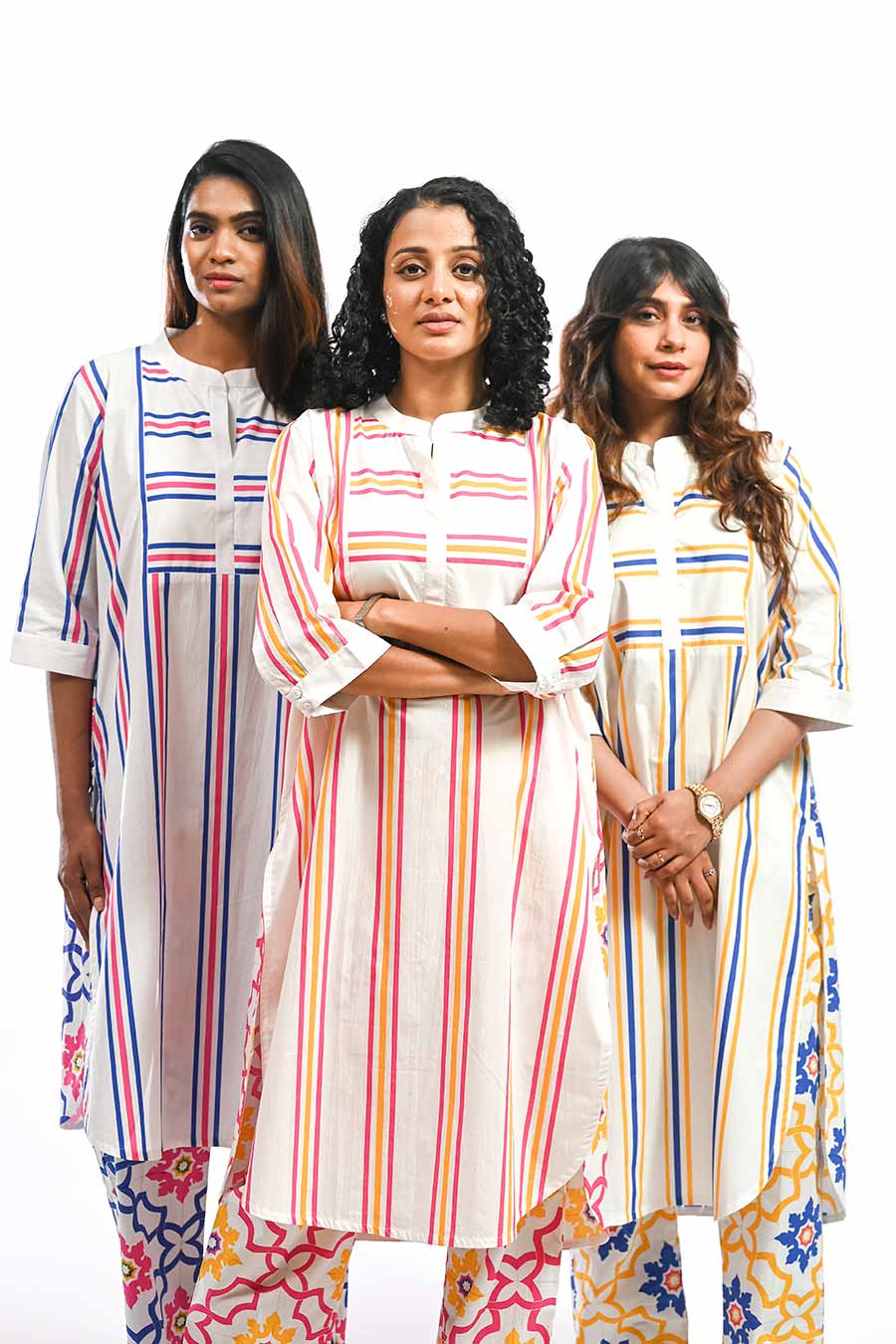 Amarelo Porvorim Yellow Mosaic Kurta & Pant Set