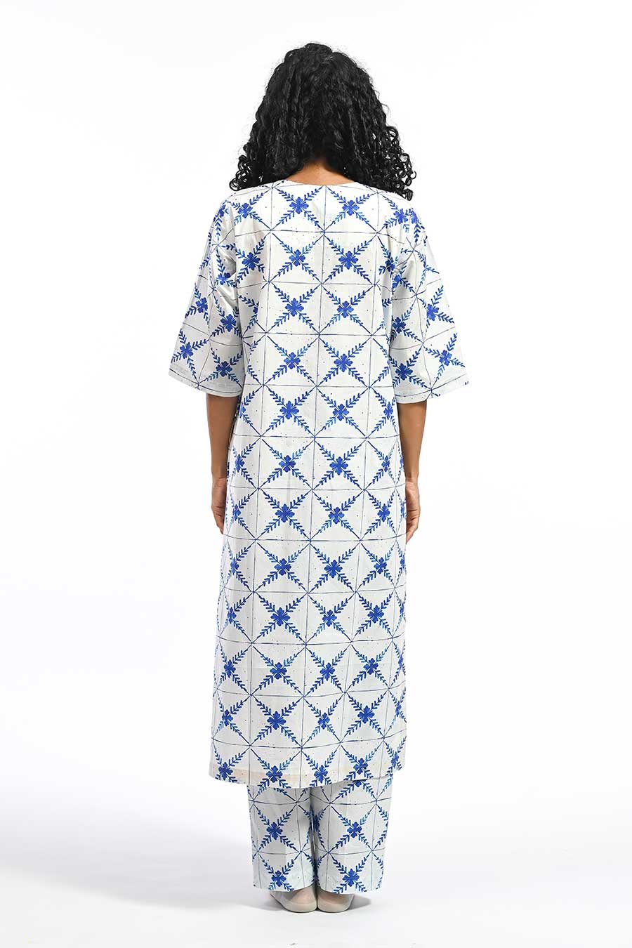 Azul Blue Mosaic Printed Kurta & Pant Set