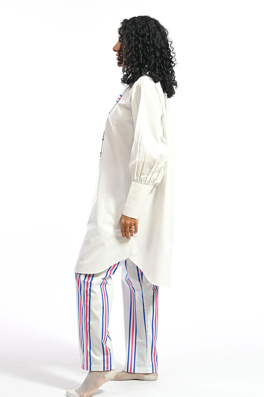 Azul Linear Stripe Mosaic Printed Co-Ord Set