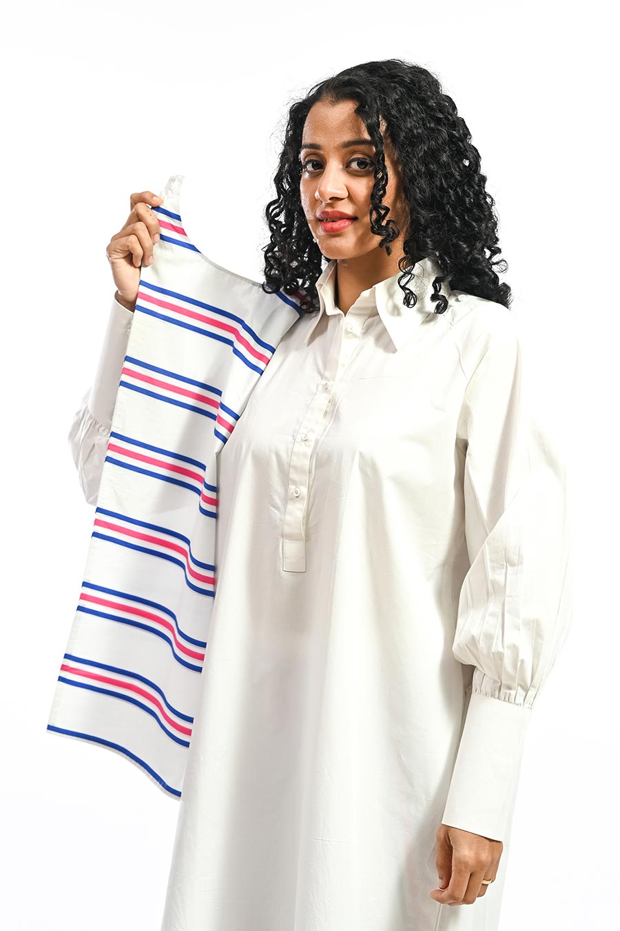 Azul Linear Stripe Mosaic Printed Co-Ord Set