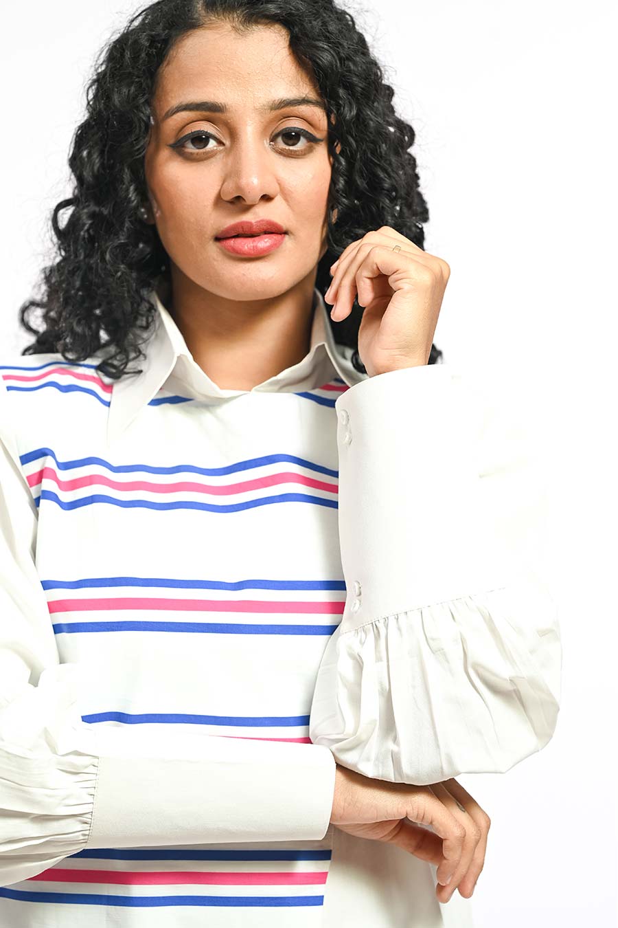 Azul Linear Stripe Mosaic Printed Co-Ord Set