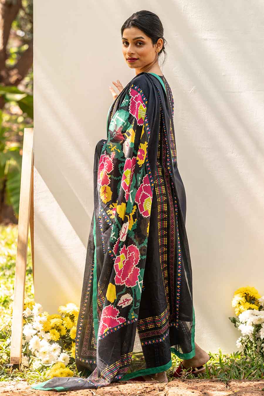 Black Printed Kurta Set
