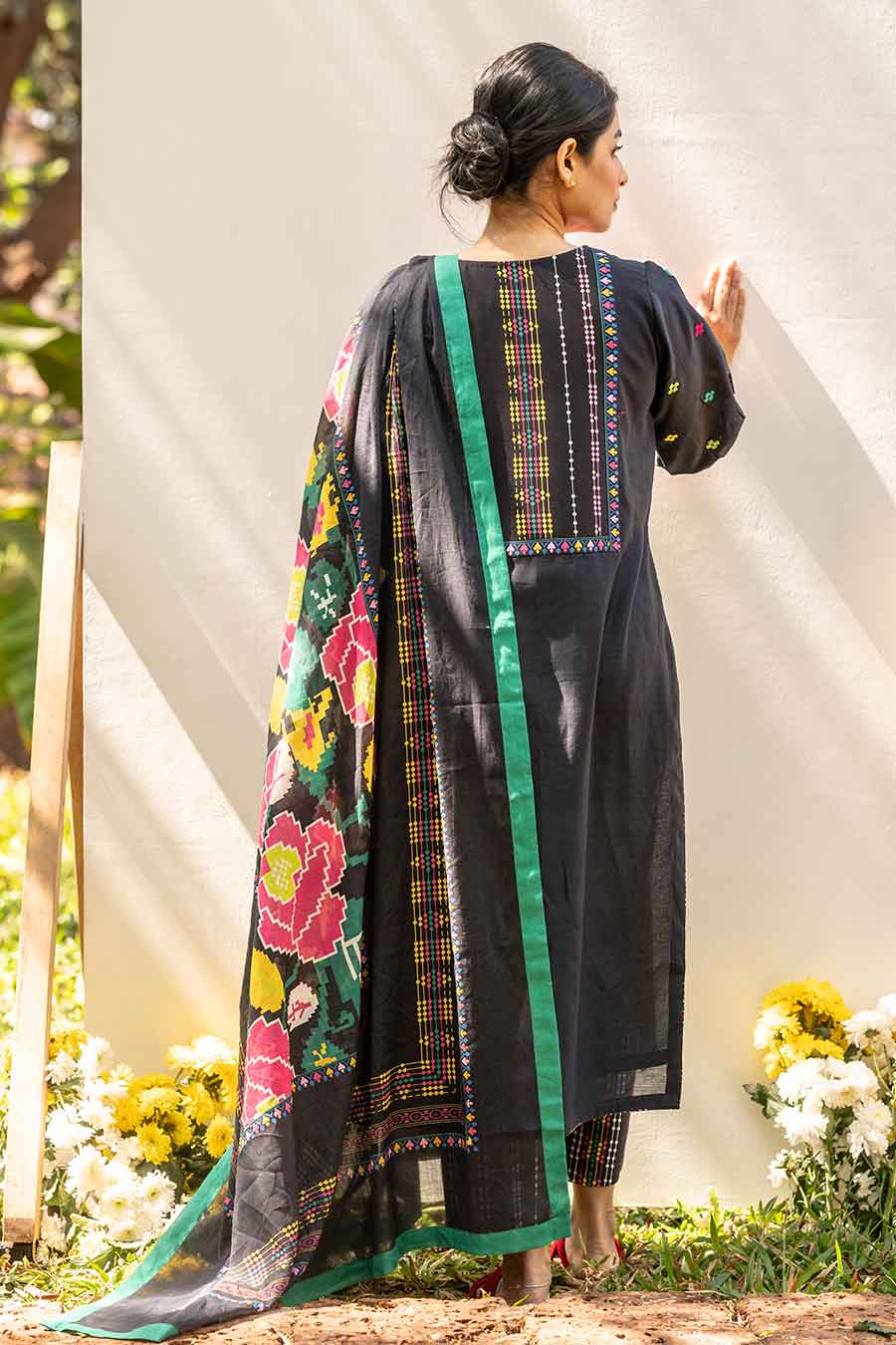 Black Printed Kurta Set