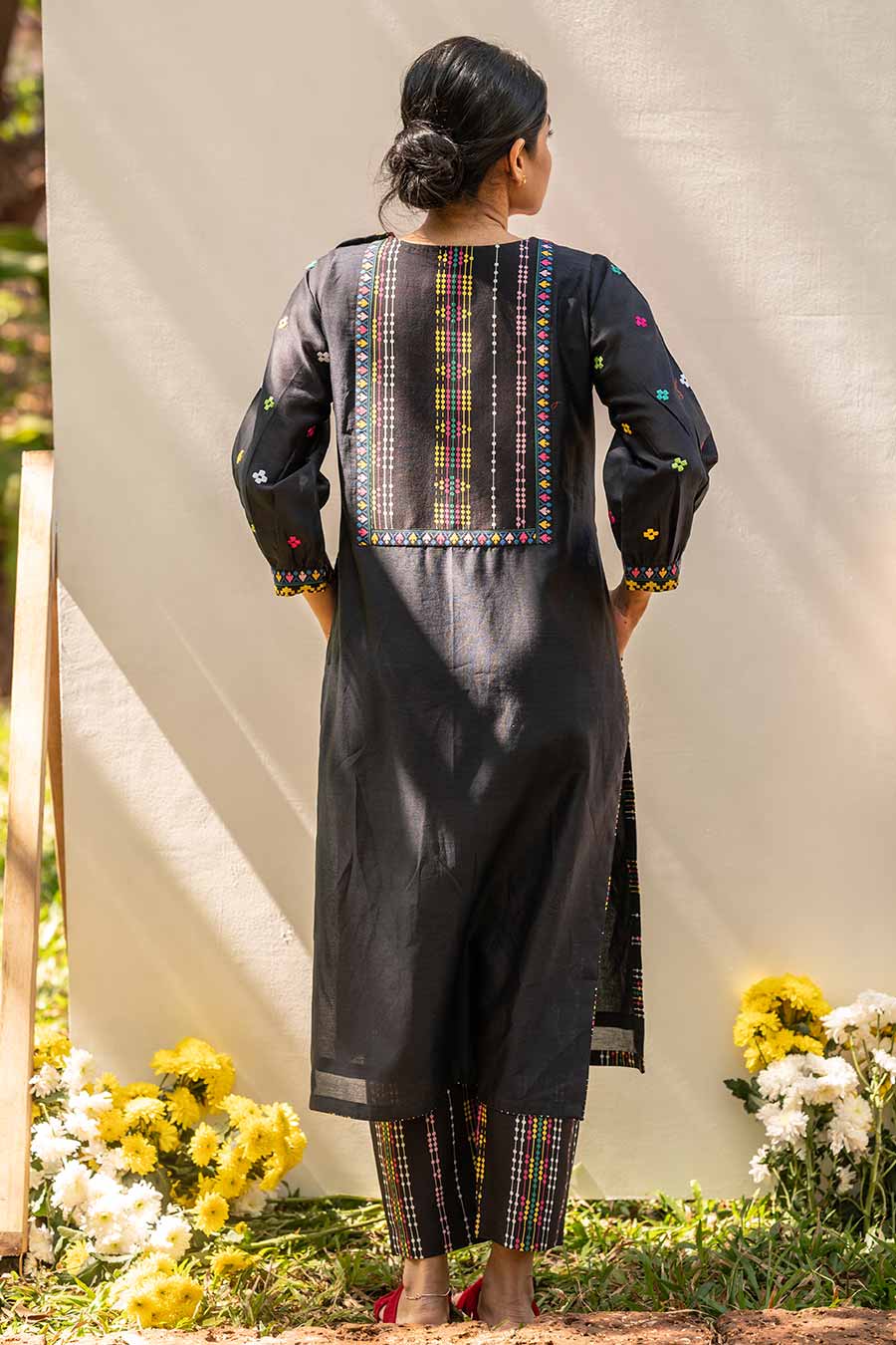 Black Printed Kurta Set