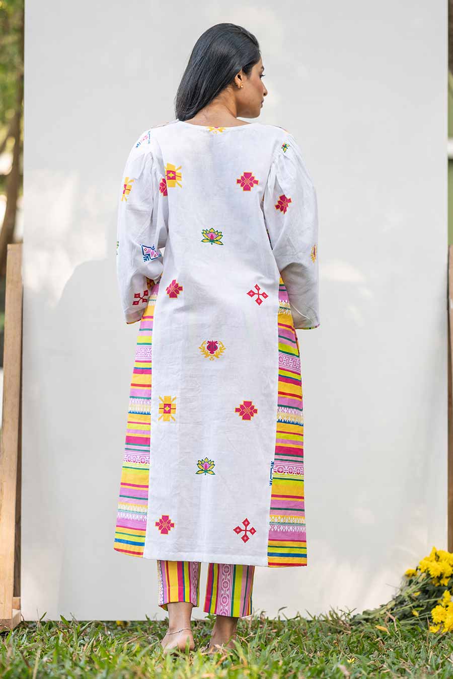 Multicolour Printed Tunic & Pant Set