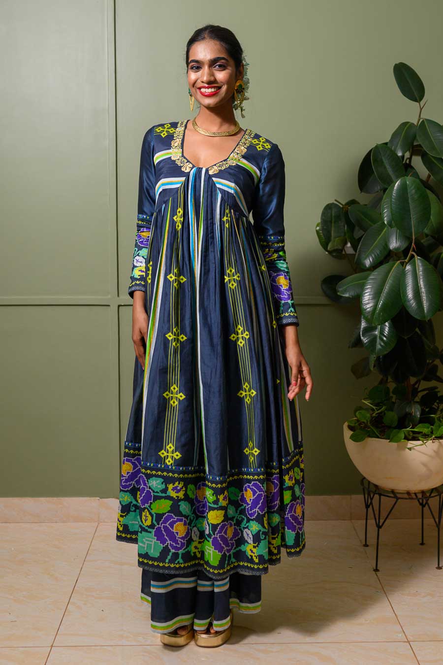 Bluebell Printed Anarkali Set