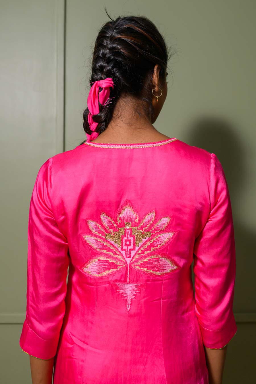 Pink Iris Embroidered Kurta Set