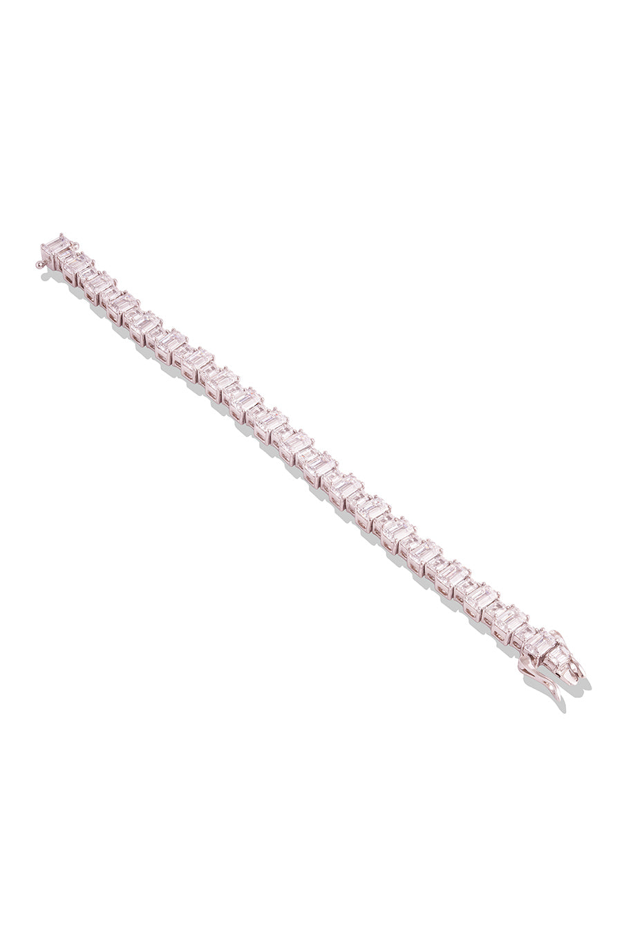 92.5 Sterling Silver Emerald-Cut Bracelet