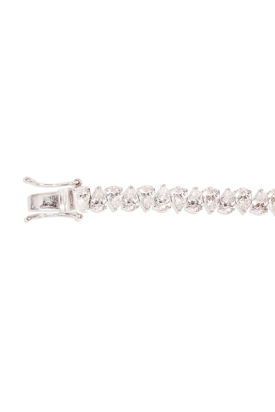 92.5 Sterling Silver Pear Tennis Bracelet